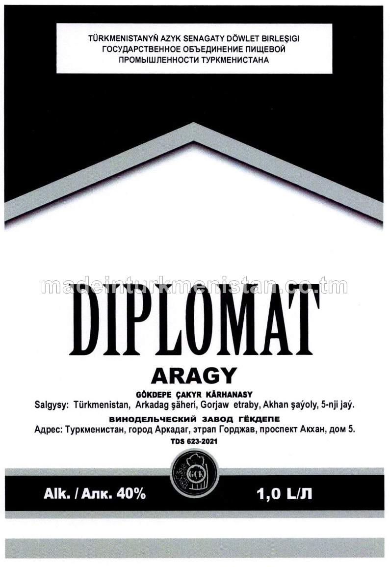"Diplomat" aragy. Alk:40%