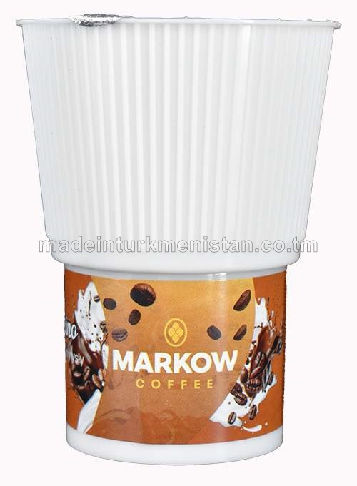 "Markow Coffee" 3-si 1-de kapuçino ýakymly ysly ereýän kofe içgisi