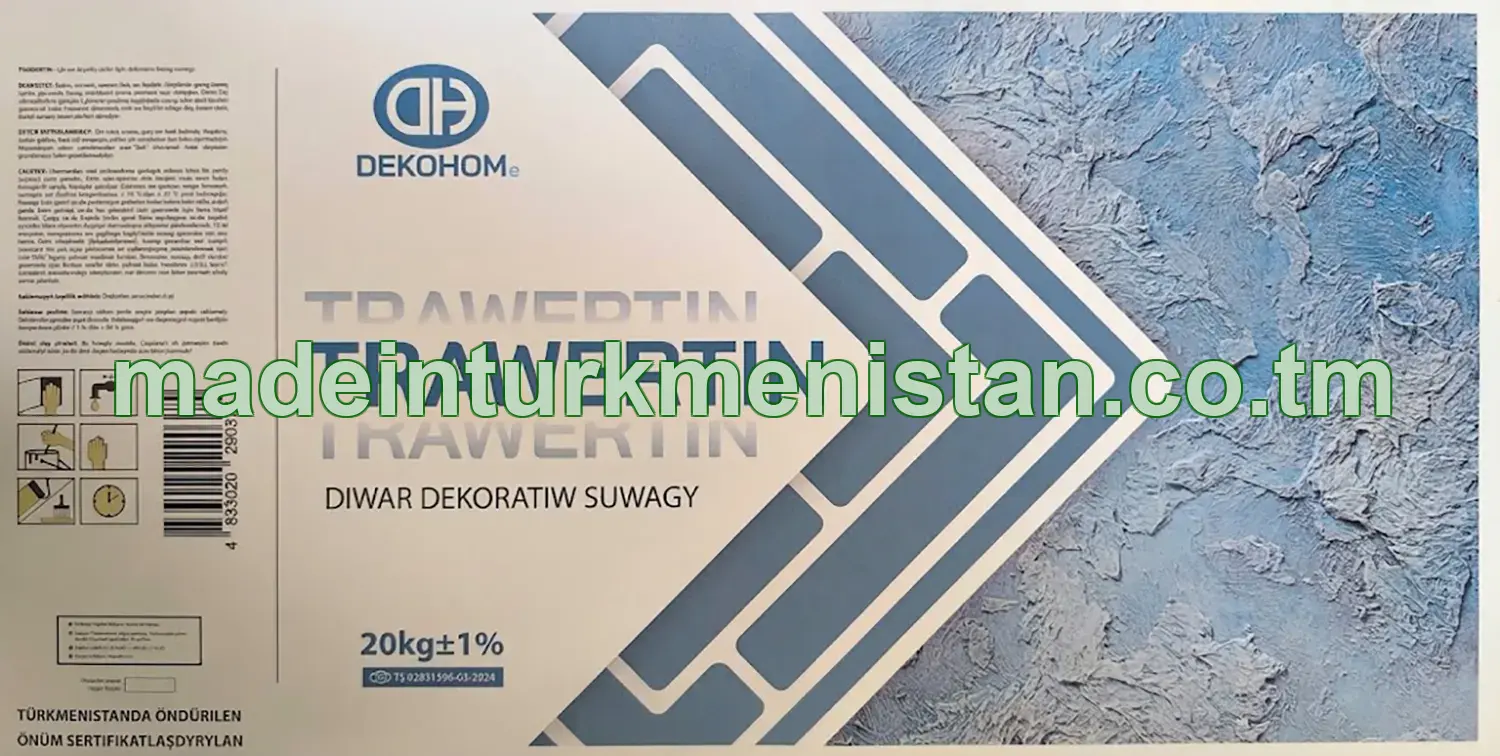 Trawertin diwar dekoratiw suwagy (içki we daşarky üstler üçin dekoratiw bezeg suwagy)