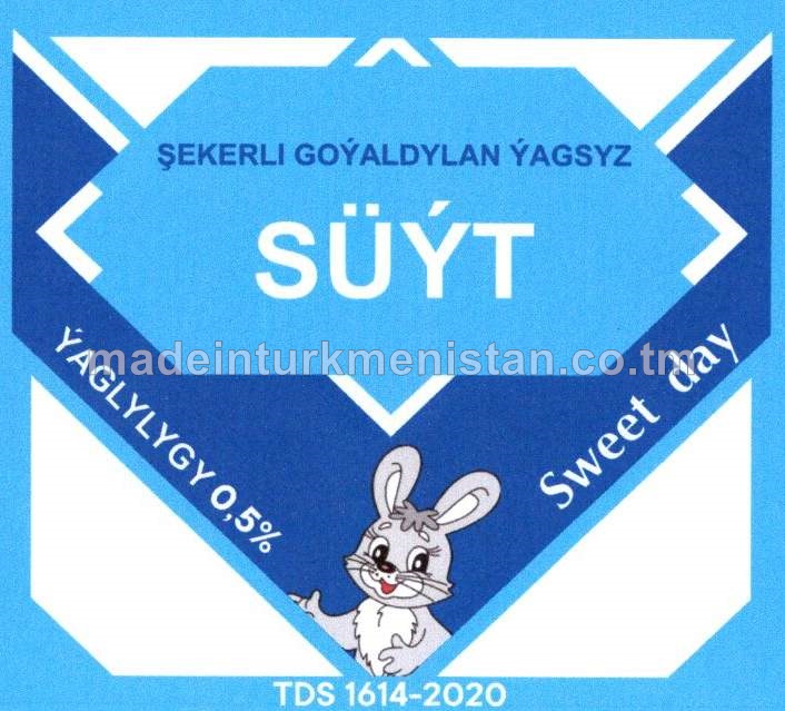 Şekerli goýaldylan ýagsyz Süýt, ýaglylygy 0,5% (Tm)