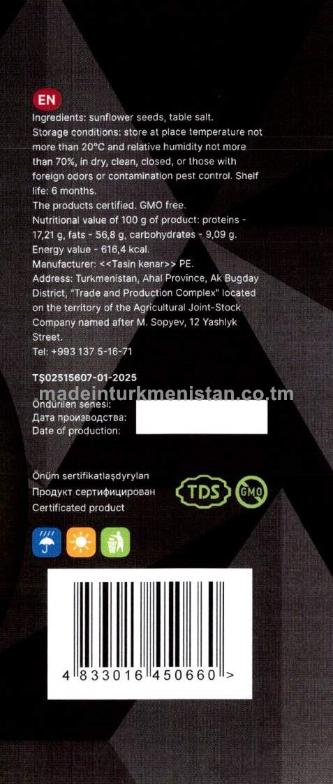 Günebakar çigidi duzlanan