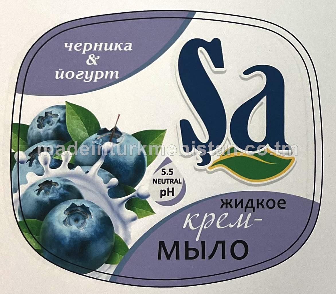 Şa suwuk krem-sabyn, gök malina & ýogurt