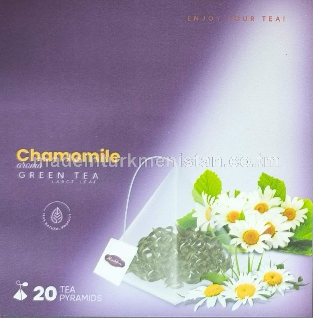 Çopantelpek ýakymly ysly iri ýaprakly gök çay. Piramida haltajykly (Hytaý Halk Respublikasynyň önümi)