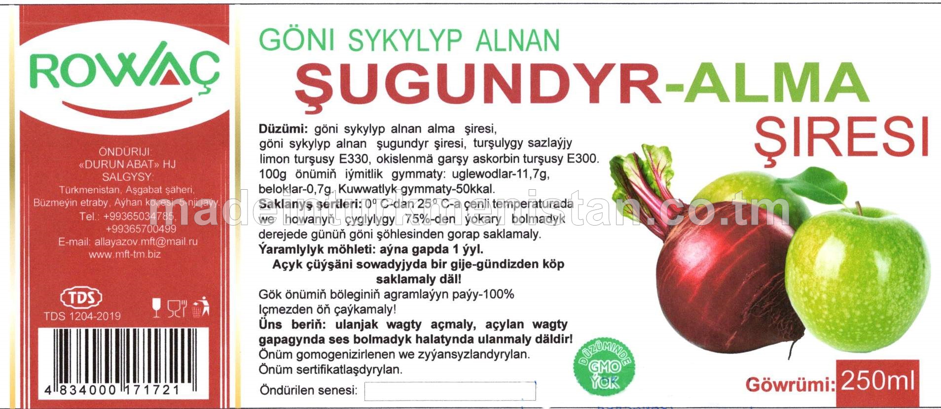 Şugundur-alma şiresi göni sykylyp alnan