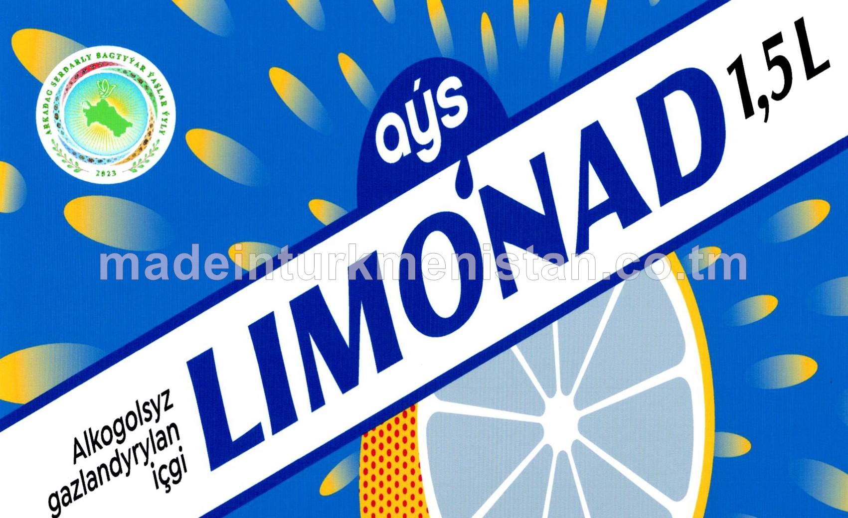 AÝS sekerli "Limonad"alkogolsyz gazlandyrylan içgi 1,5 L