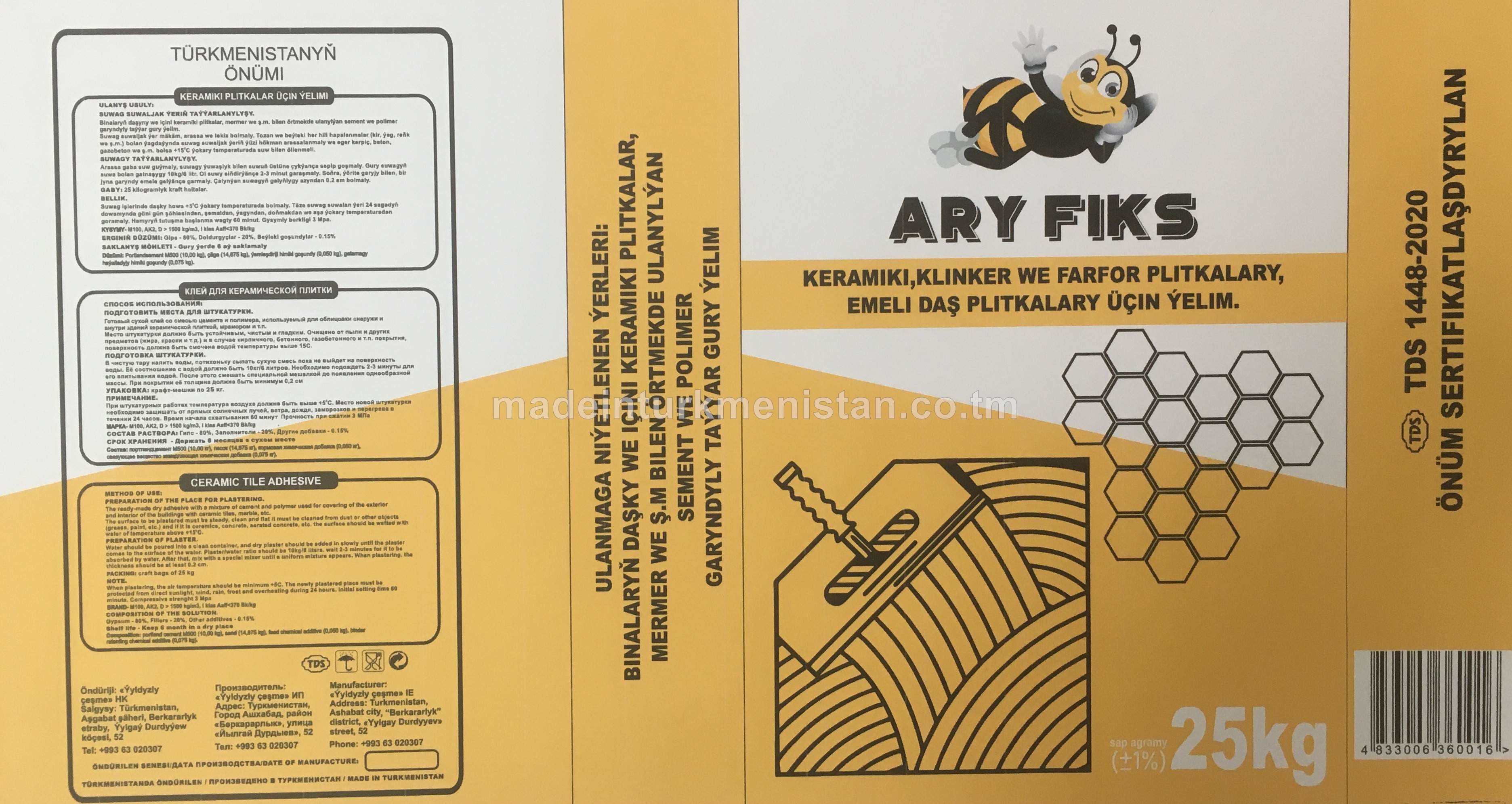 Keramiki plitkalar üçin ýelimi