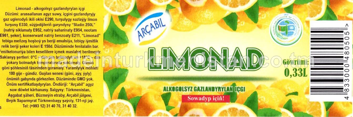 "Limonad" alkogolsyz gazlandyrylan içgi