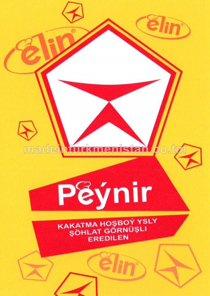 "Elin" kakatma hoşboý ysly şöhlat görnüşli eredilen peýnir. Gury maddada ýagyň agramlaýyn paýy 35%