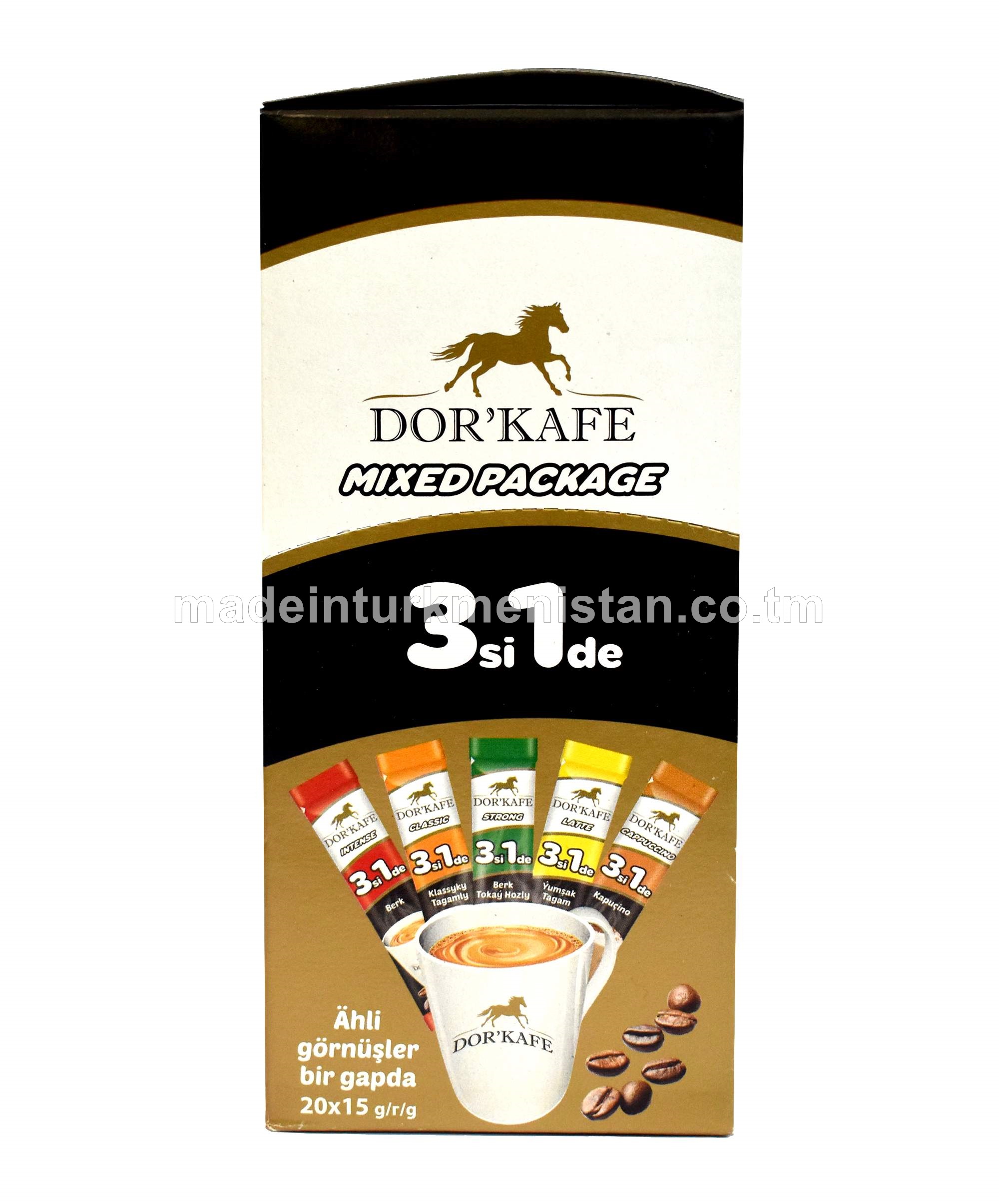 Garyşyk kofe gutysy 3-si 1-de (klassyky, berk, berk tokaý hozly, kapuçino, ýumşak tagam)