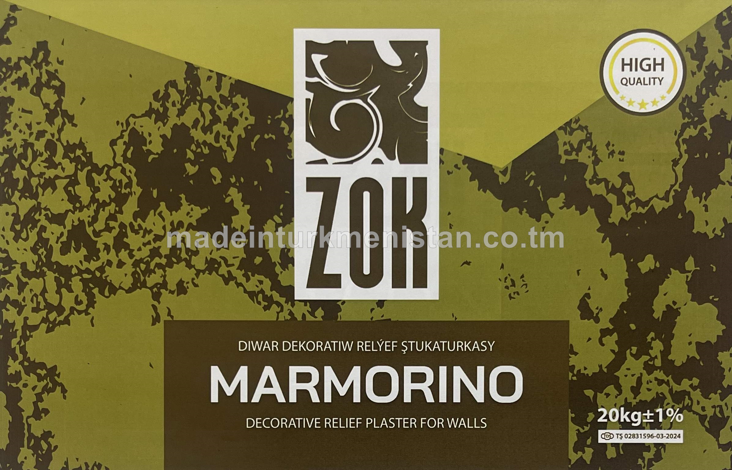 "MARMORINO" diwar dekoratiw relýef şkaturkasy