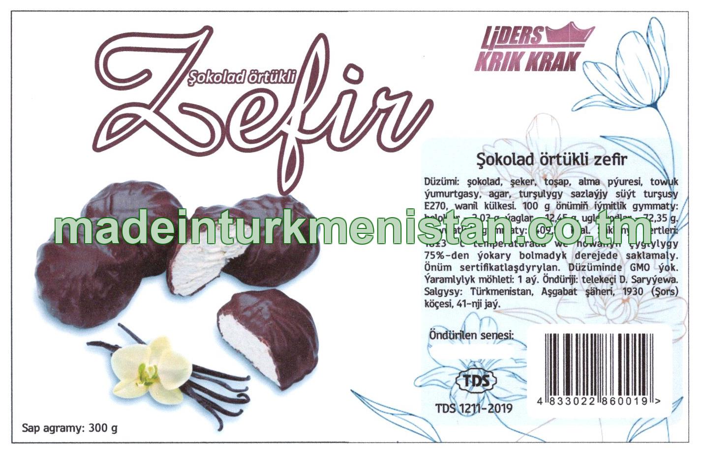 Şokolad örtükli zefir