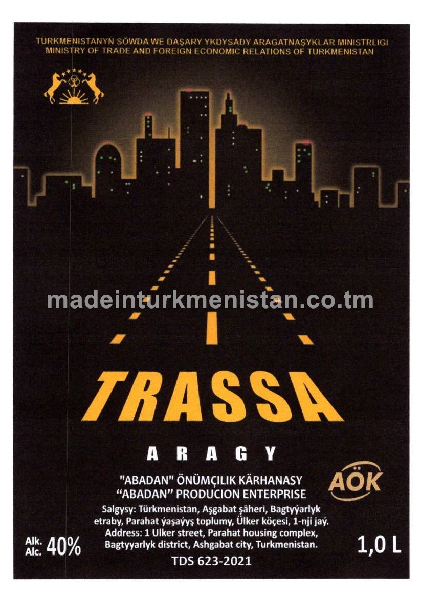"Trassa" aragy. Alk: 40%