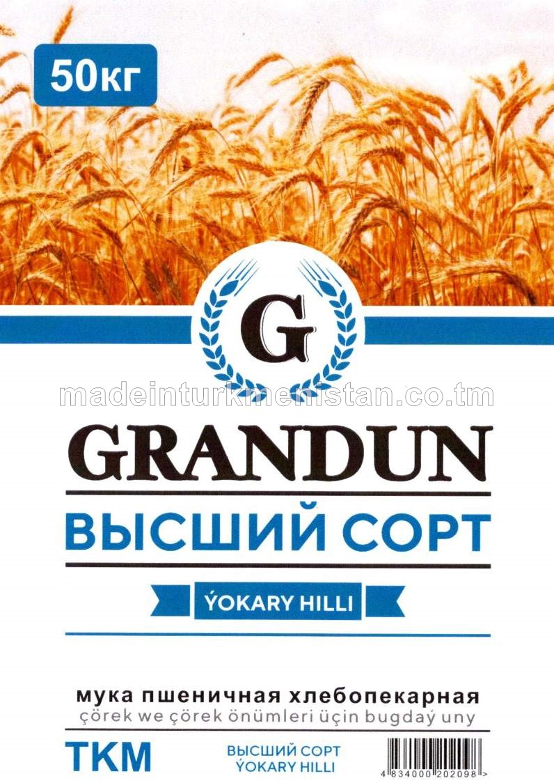 Ýokary hilli bugdaý uny. Demir we foliý turşusy bilen baylaşdyrylan.