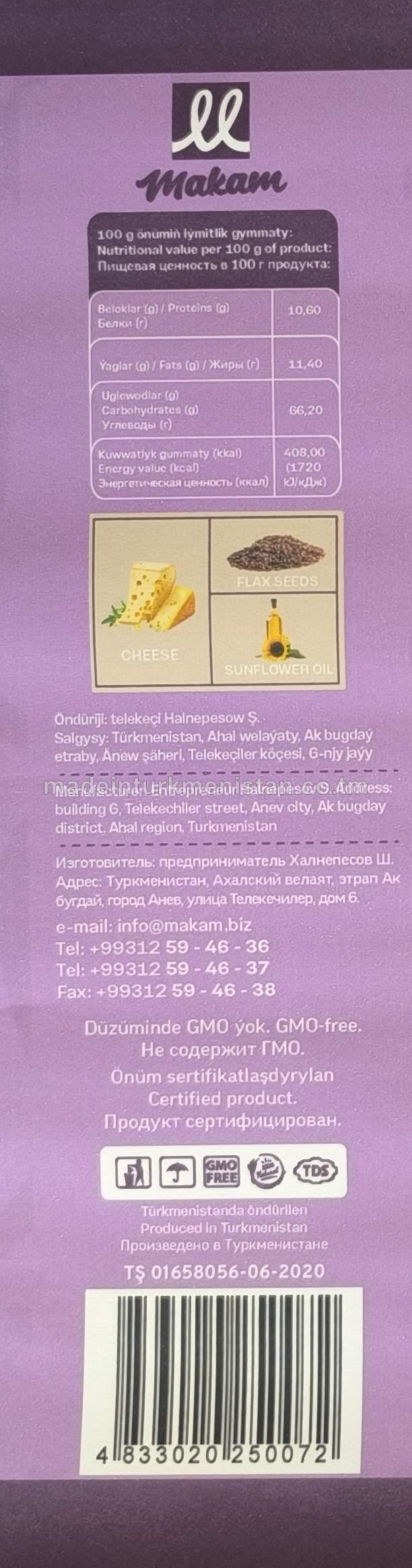 "Fam" peýnirli çörek taýajyklary