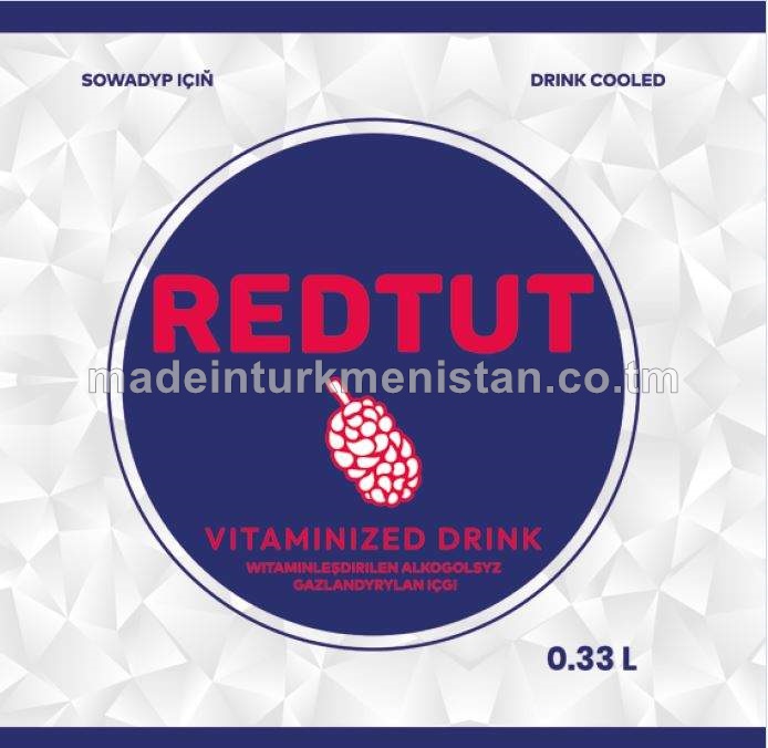 "Redtut" zirk hoşboý ysly witaminleşdirilen alkogolsyz gazlandyrylan içgi