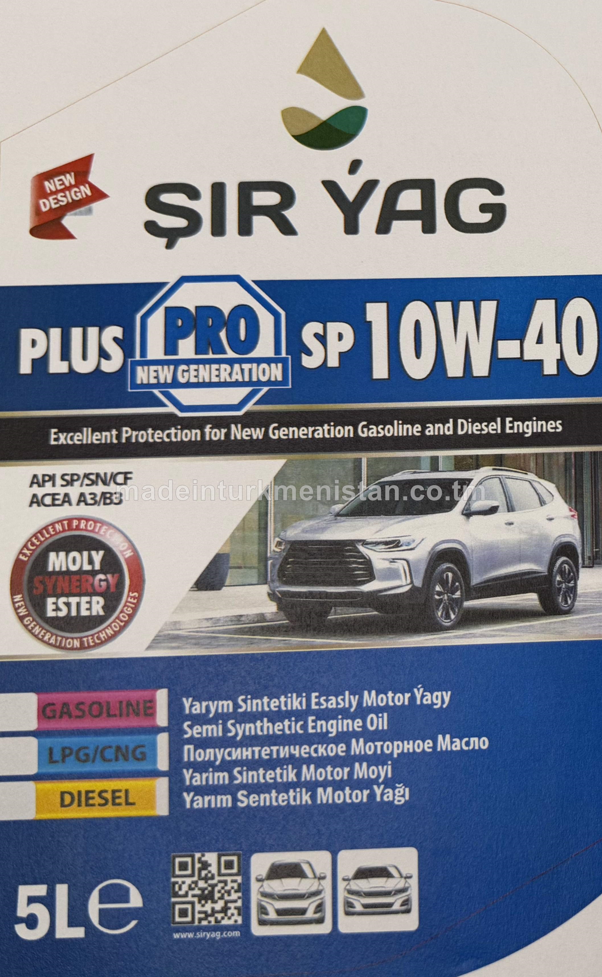 PLUS PRO SP 10W-40 ýarym sintetiki esasly motor ýagy