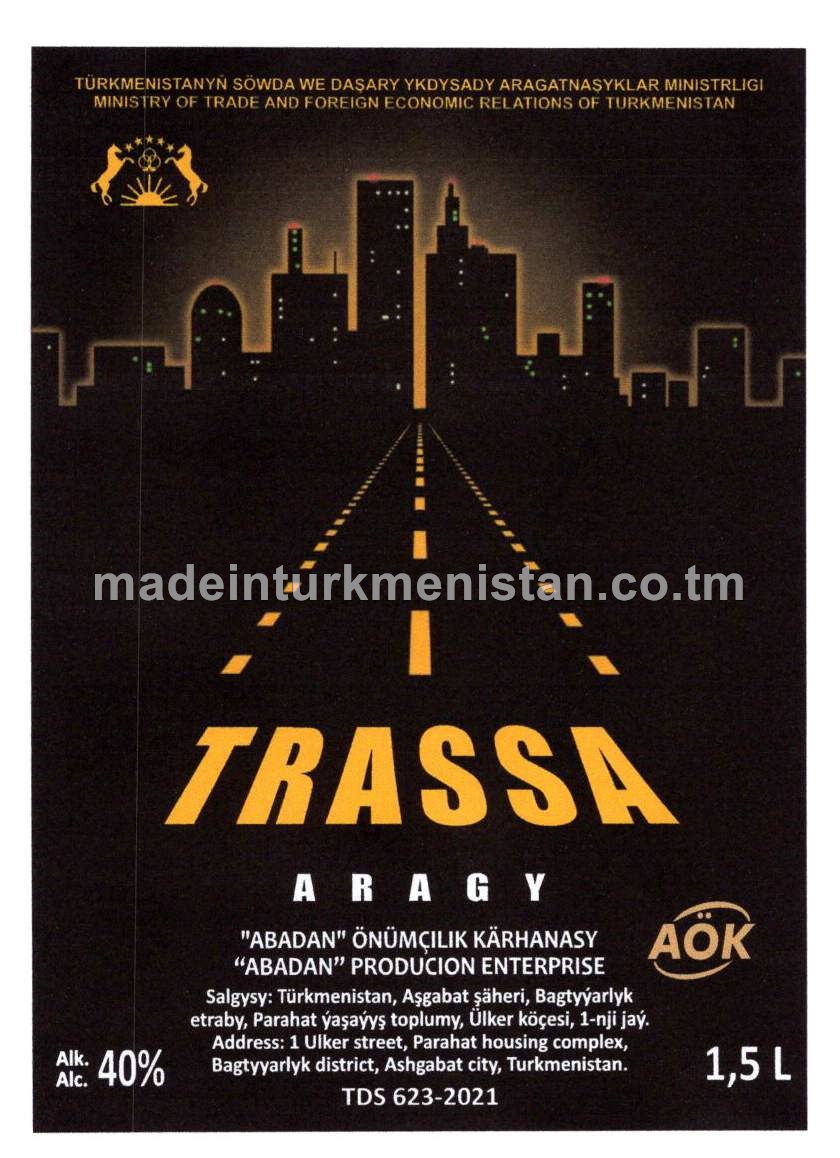"Trassa" aragy. Alk: 40%
