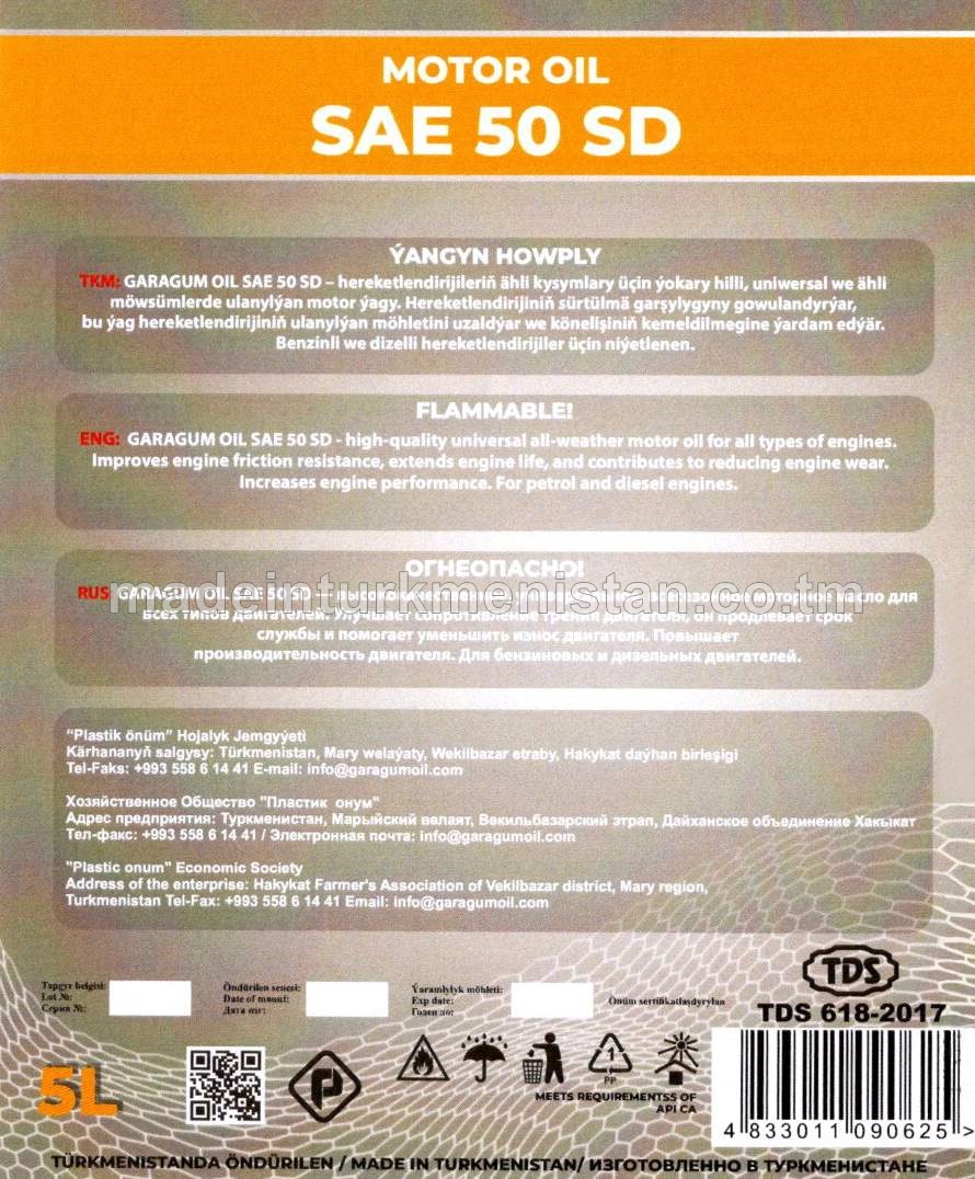 Motor ýagy SAE 50 SD