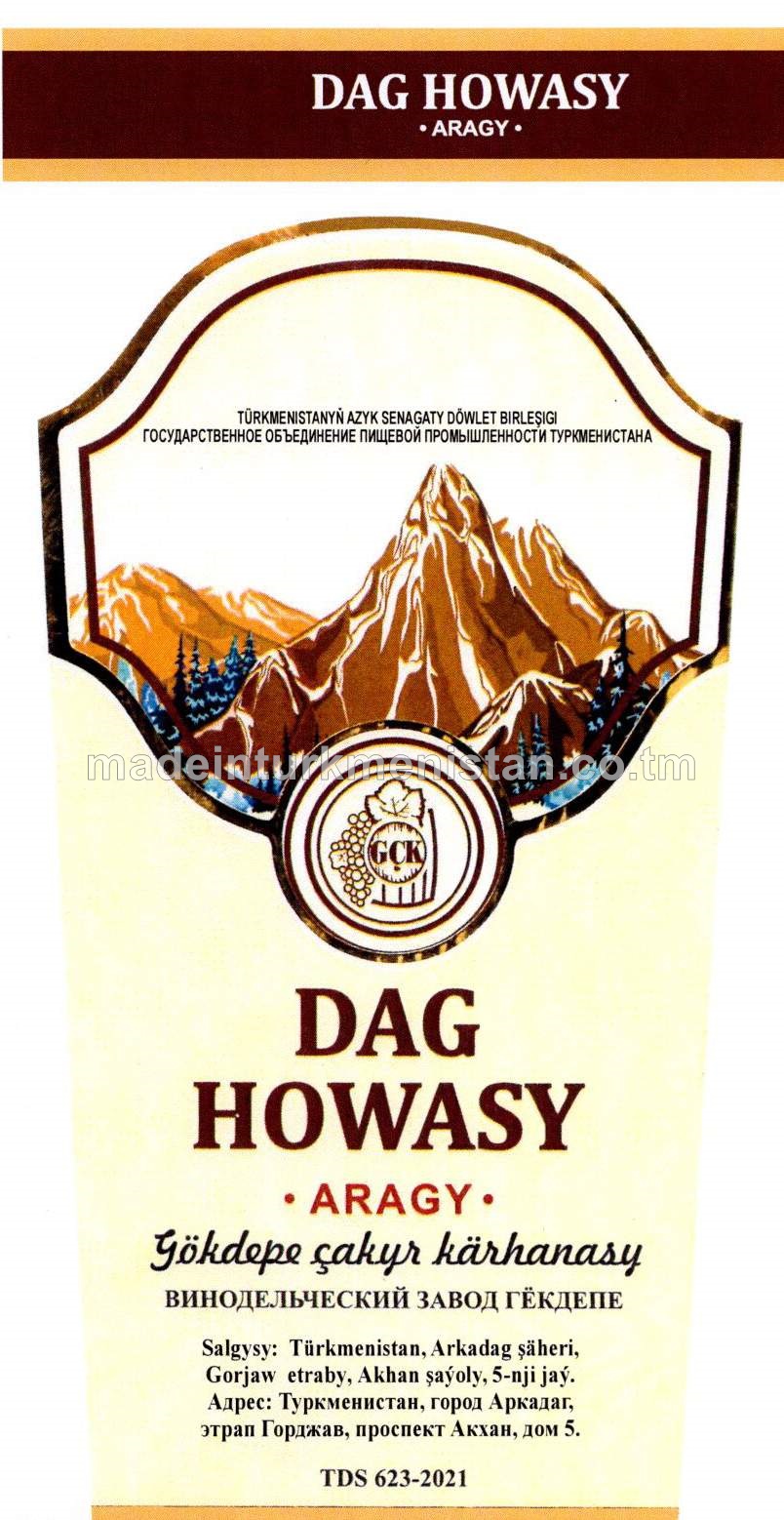 "Dag howasy" aragy. Alk:40%