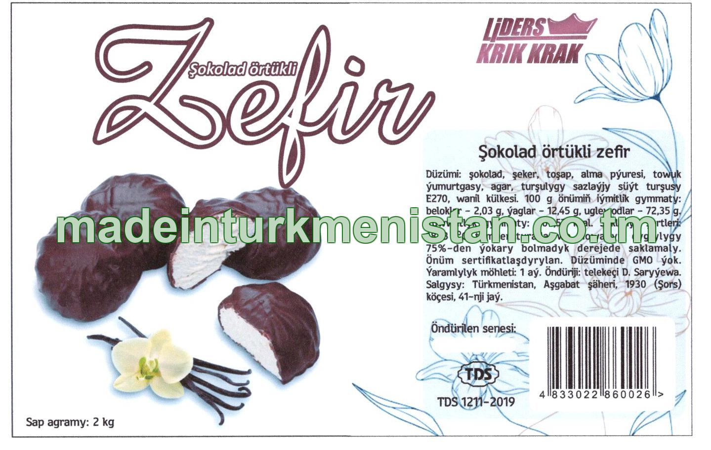 Şokolad örtükli zefir