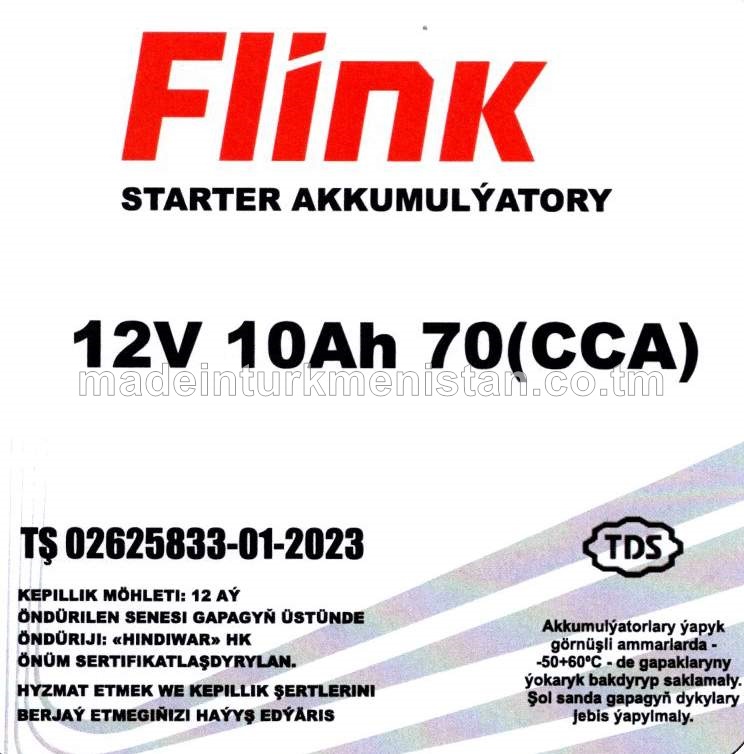 Akkumulýator 12V 10Ah 70 (CCA)