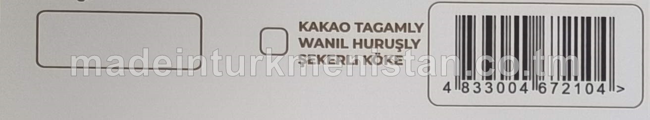 "Dostluk" kakao tagamly wanil hururşly şekerli köke