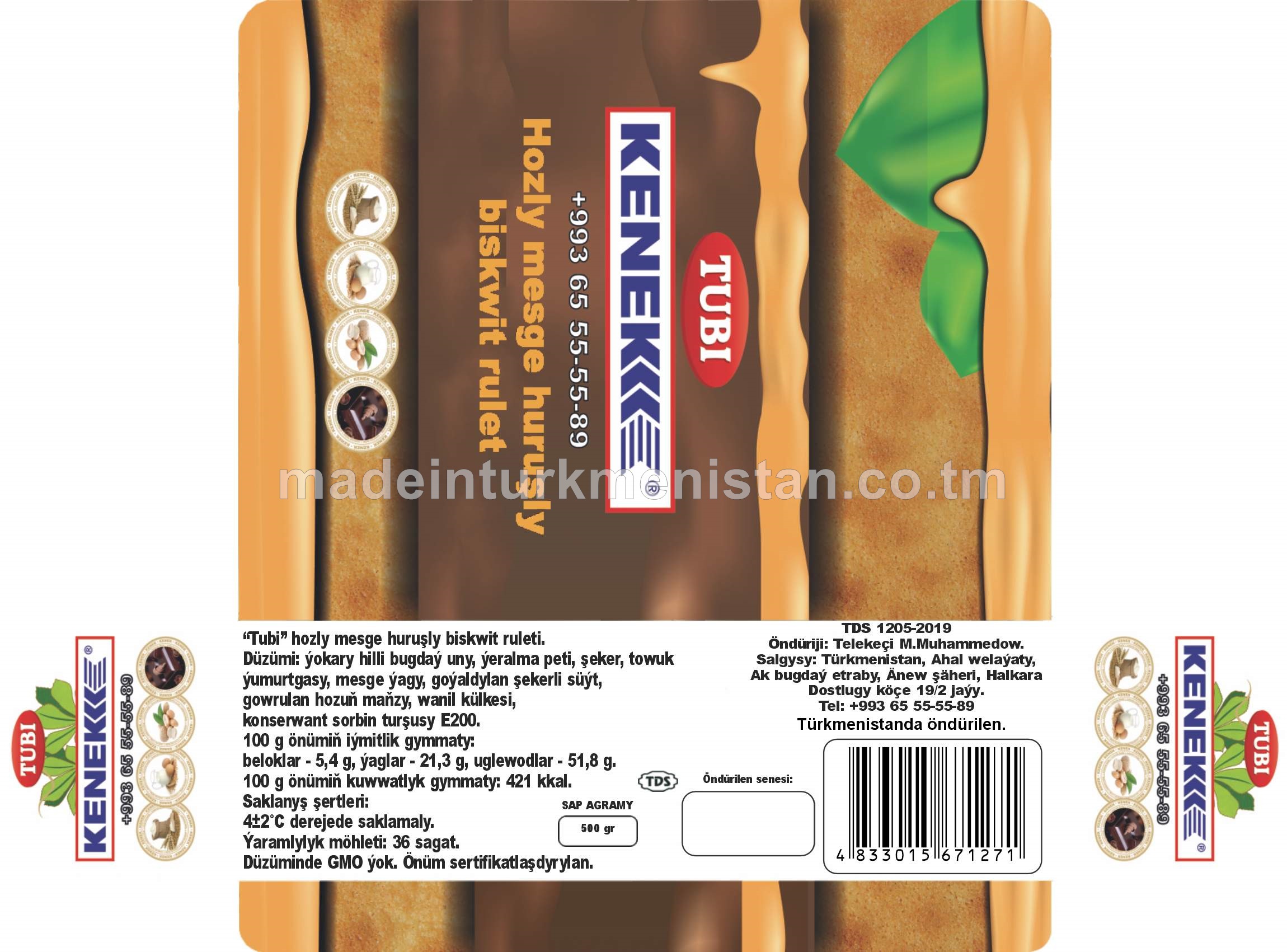 "Tubi" Hozly mesge huruşly biskwit ruleti