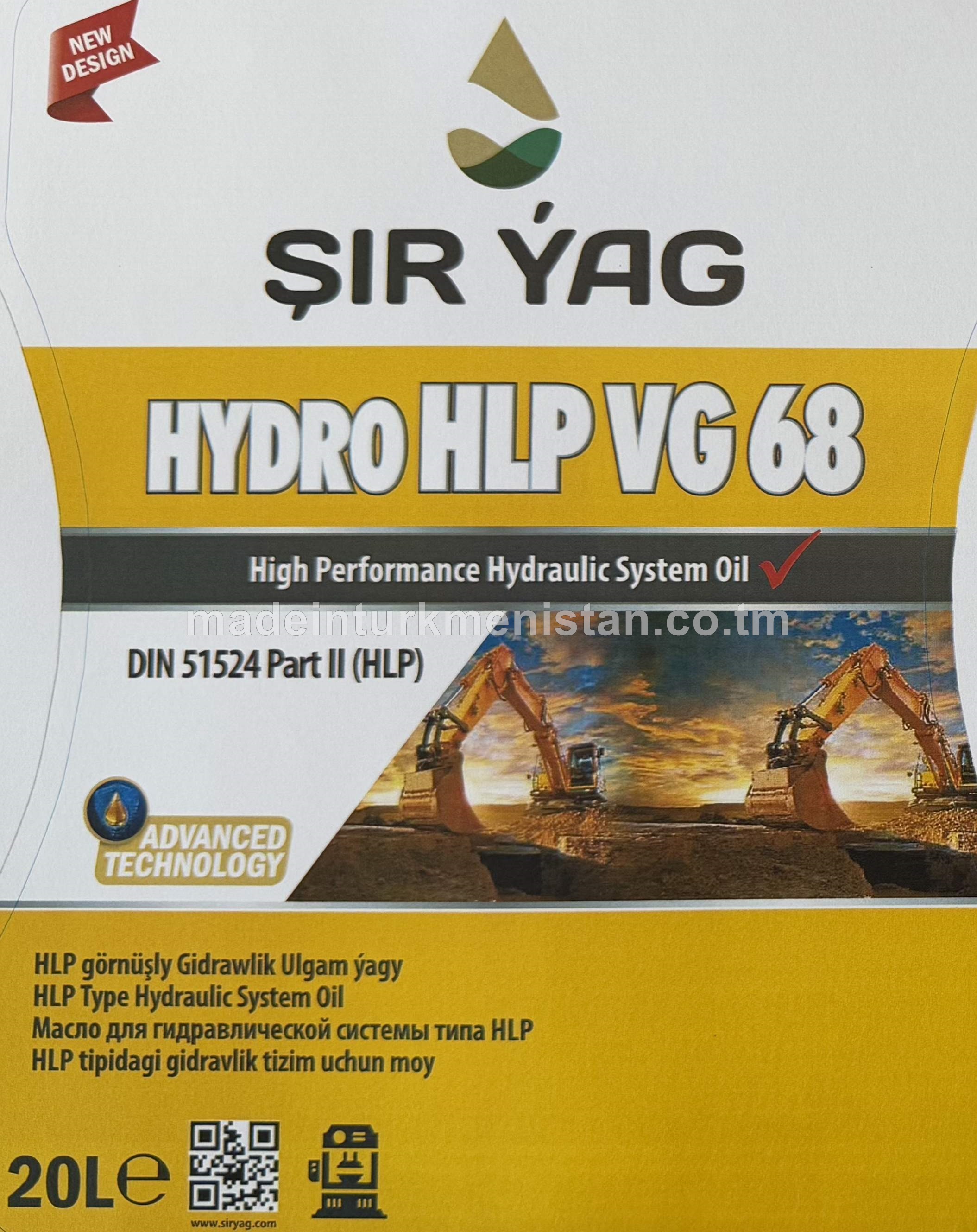 HLP görnüşli Gidrawlik Ulgam ýagy HYDRO HLP VG 68