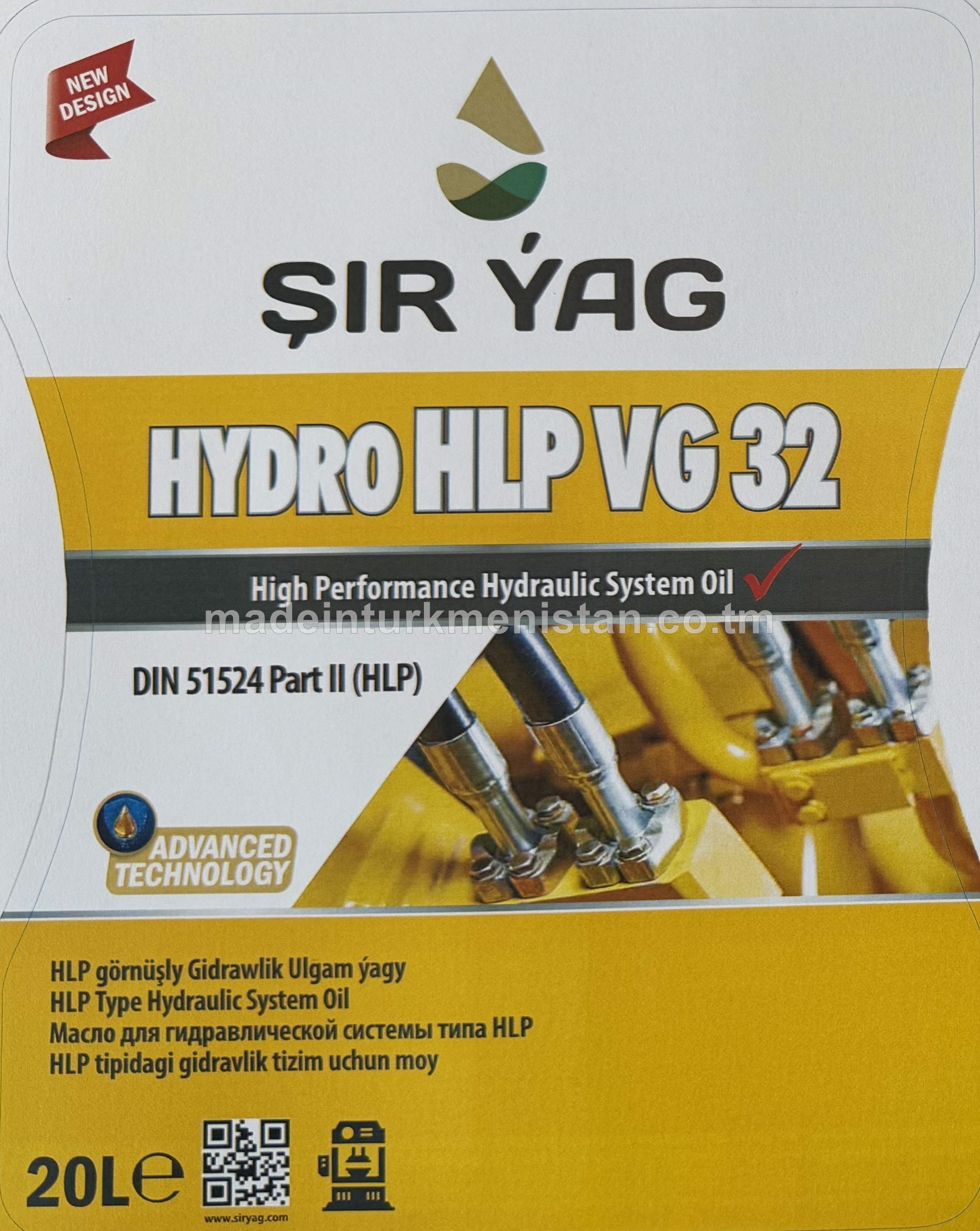 HLP görnüşli Gidrawlik Ulgam ýagy HYDRO HLP VG 32