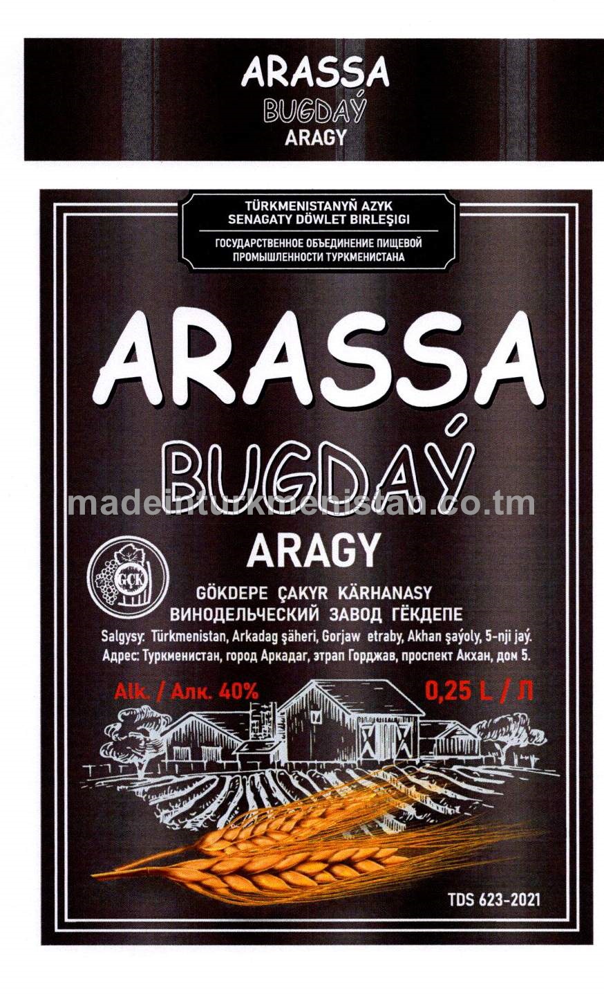 "Arassa bugdaý" aragy. Alk: 40%