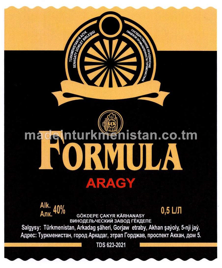 "Formula" aragy. Alk:40%