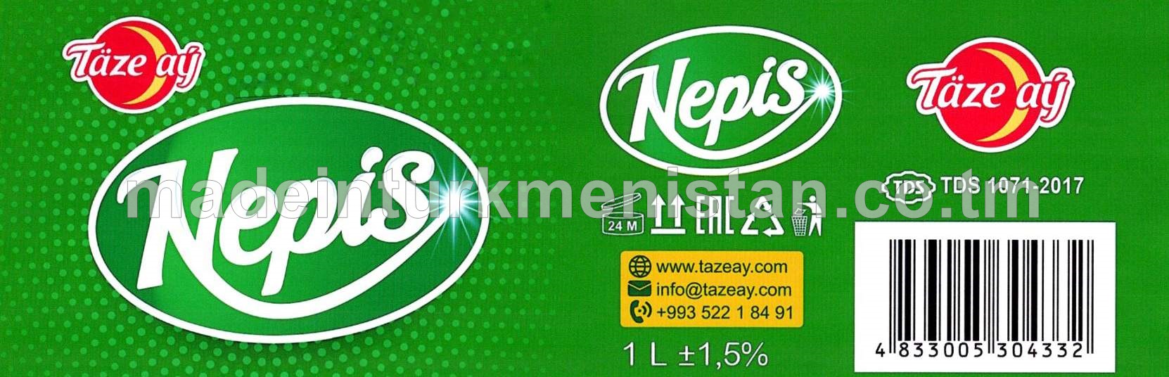 "Nepis" gap-gaç ýuwujy serişdesi, pyrtykal 