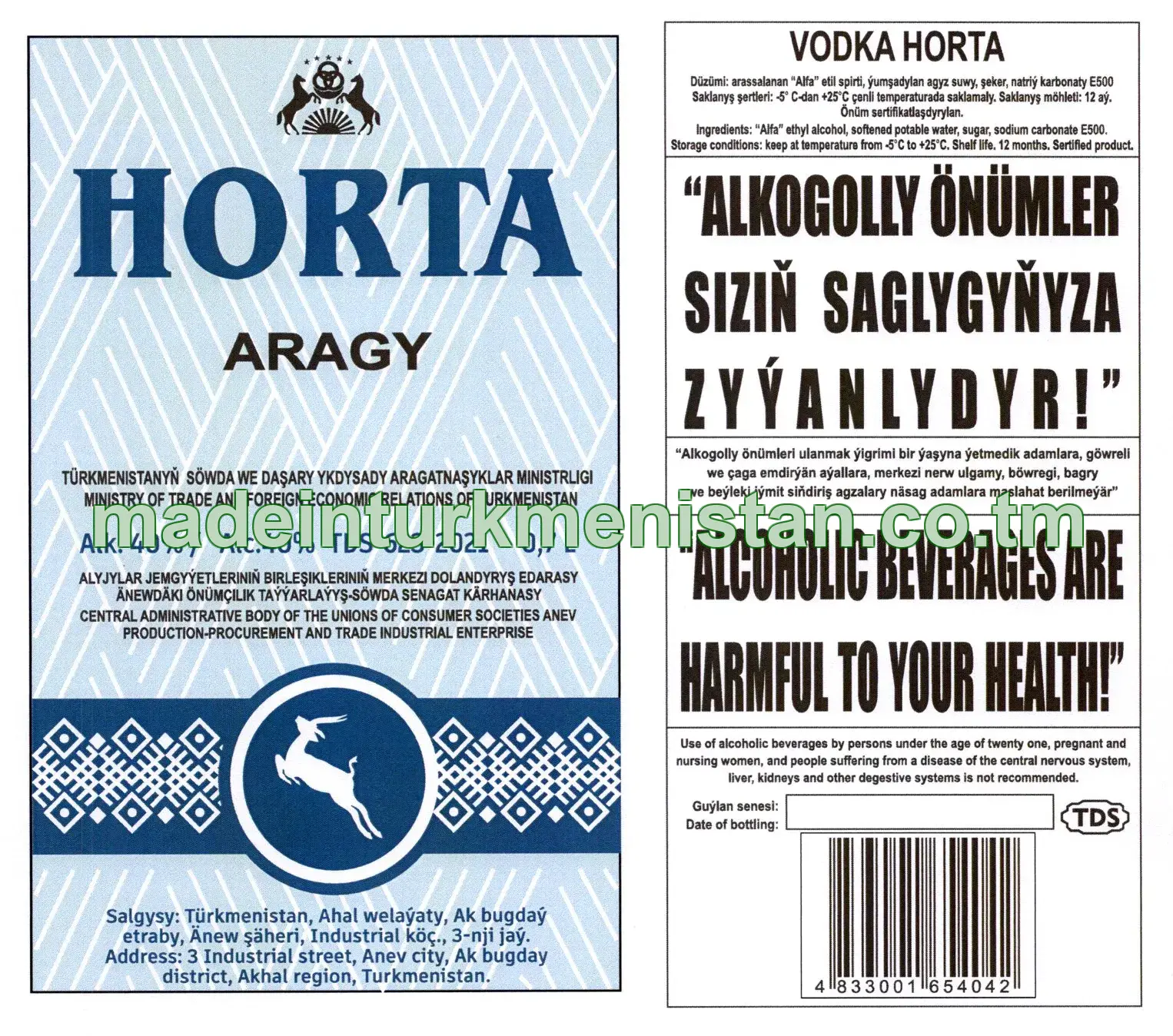 "HORTA" aragy. Alk: 40%