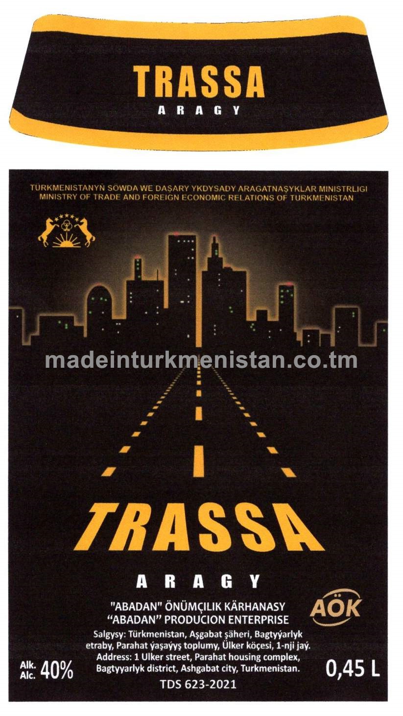 "Trassa" aragy. Alk: 40%