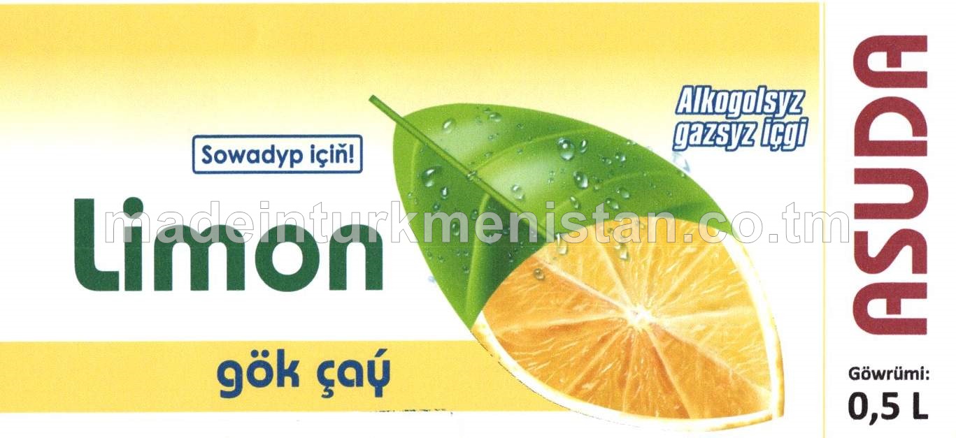 "Asuda" limon gök çaý, alkogolsyz gazsyz içgi