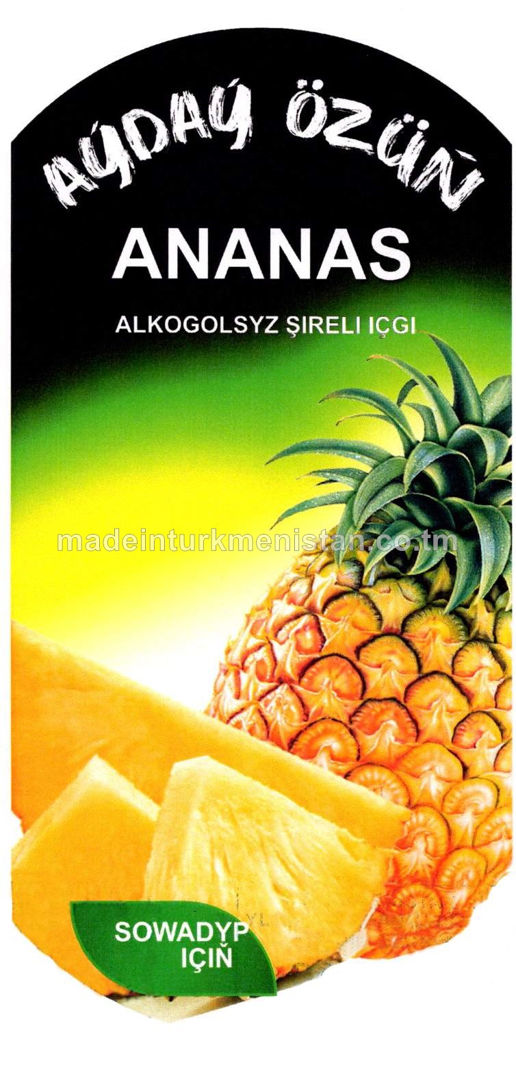 Ananas alkogolsyz şireli içgi