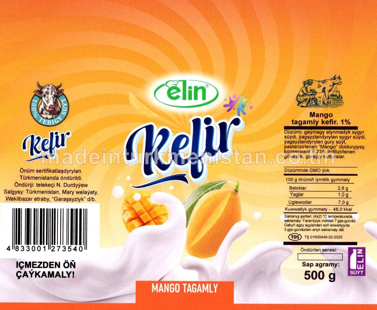 Mango tagamly kefir 1%