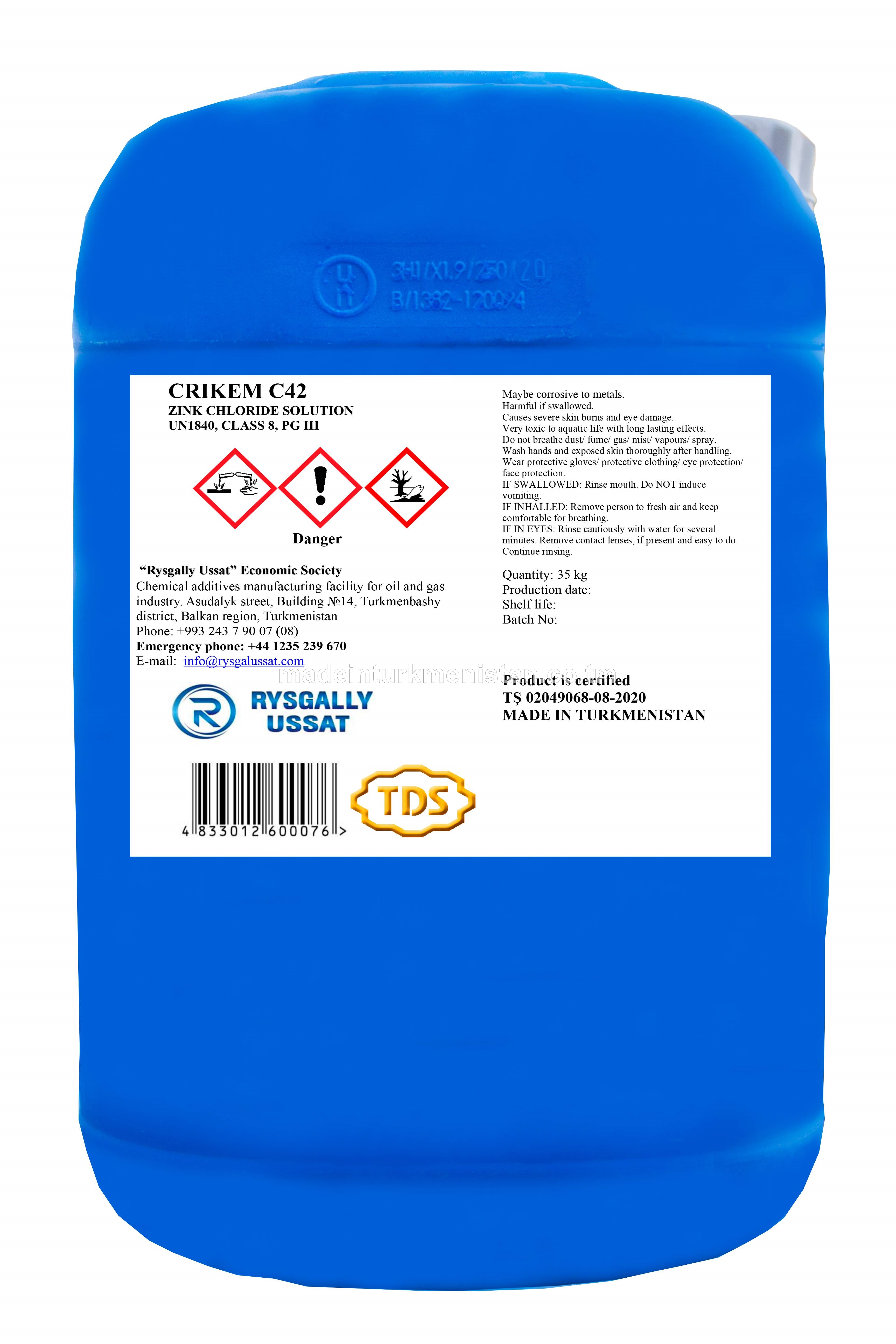 CRIKEM C42 SINK HLORID ERGINI