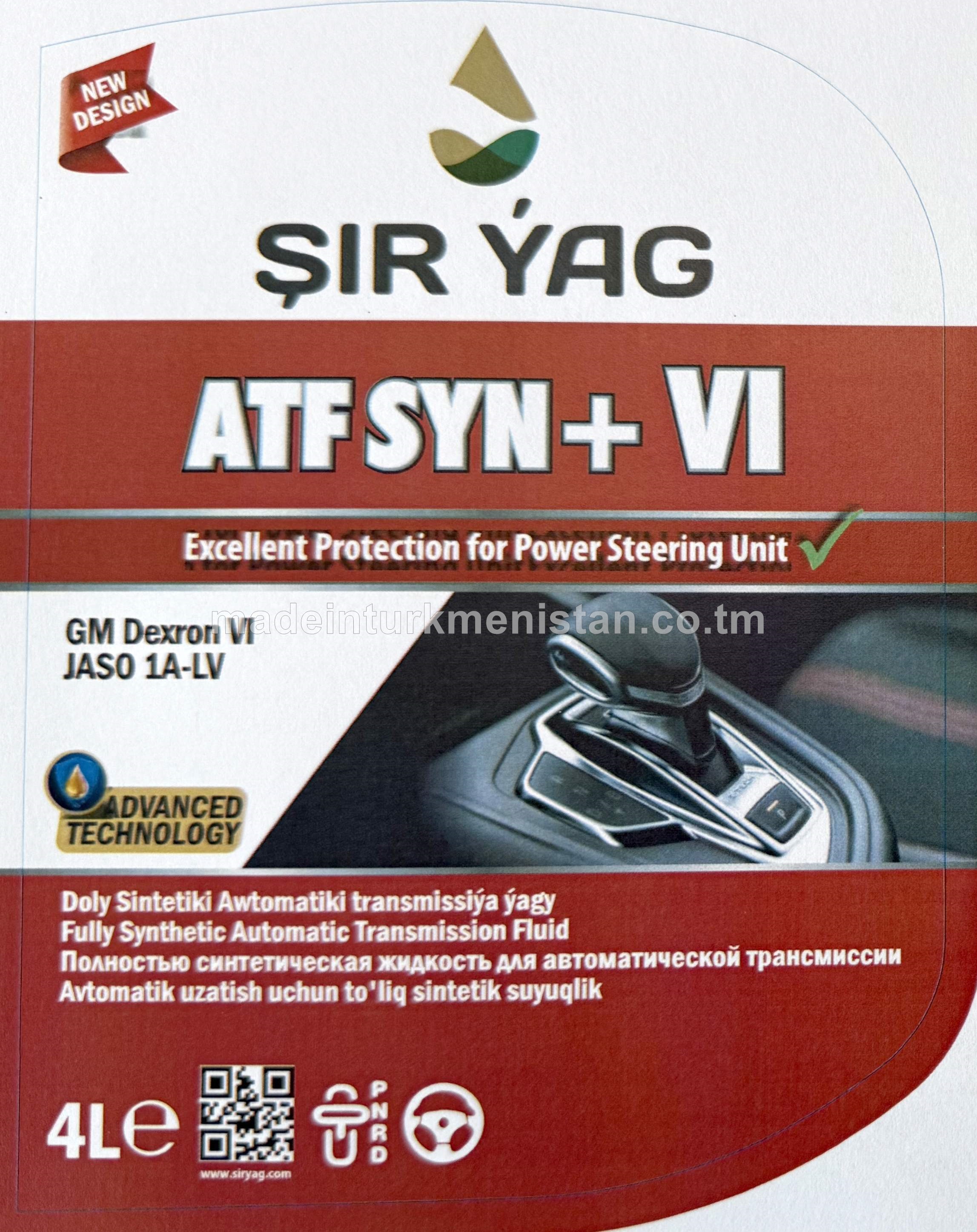 Doly Sintetiki Awtomatiki transmissiýa ýagy ATF SYN+ VI
