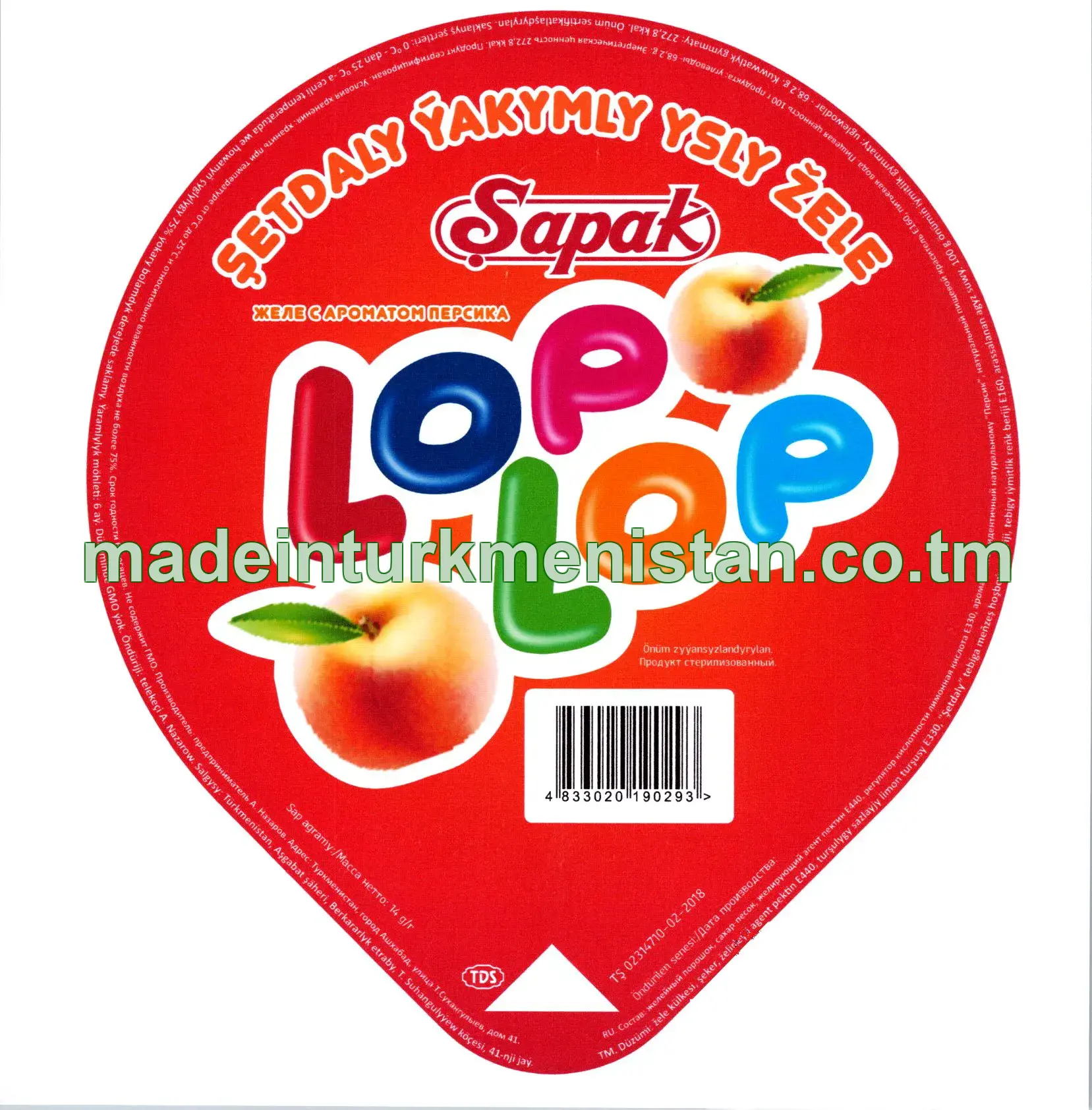 "Lop Lop" şetdaly ýakymly ysly žele