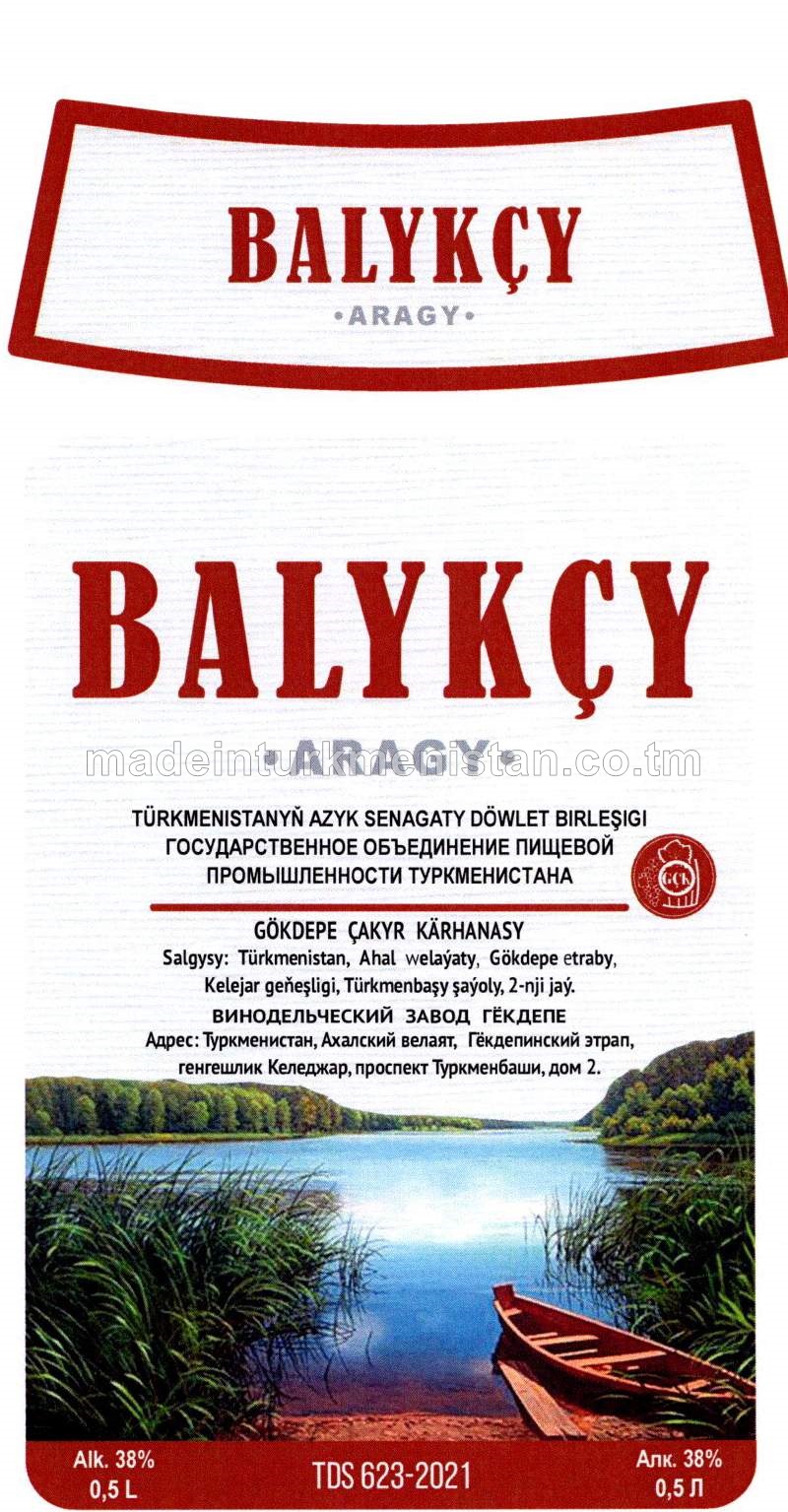 "Balykçy" aragy. Alk:38%