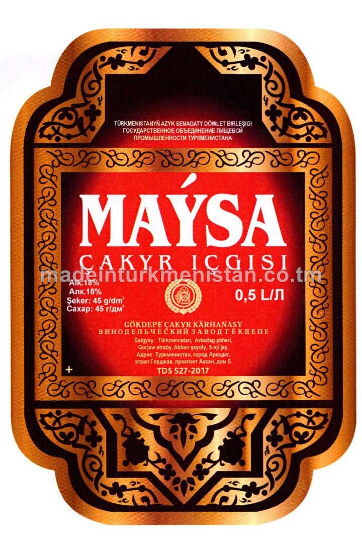 "Maýsa" çakyr içgisi. Alk:18%