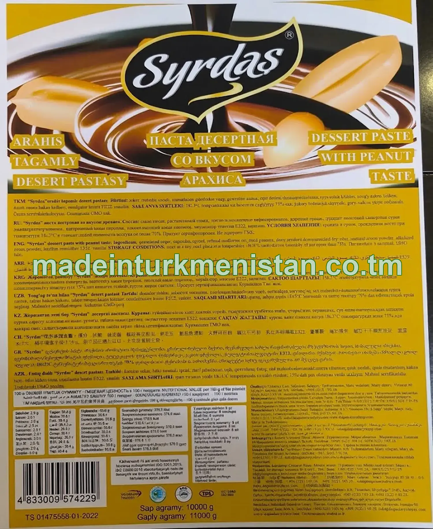 "Syrdaş" arahis tagamly desert pastasy