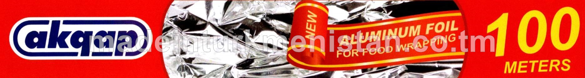 Iýmit önümlerini gaplamak üçin alýumin folga, 30sm*15mikron (Hytaý Halk Respublikasynyň önümi)