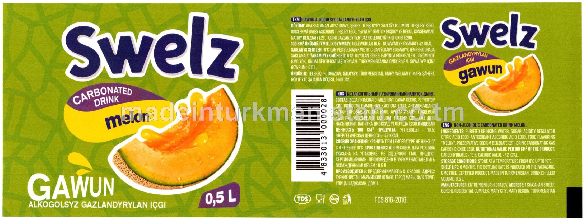 Gawun alkogolsyz gazlandyrylan içgi