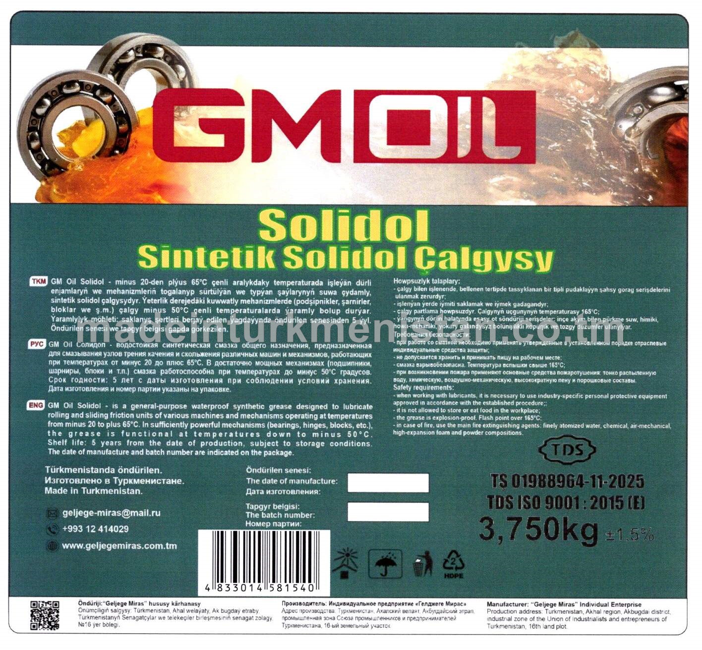 Solidol Sintetik Solidol Çalgysy