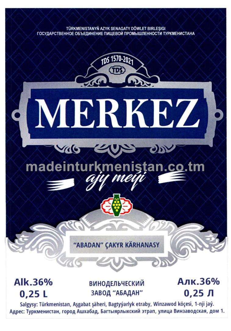 "Merkez" ajy meýi. Alk: 36%