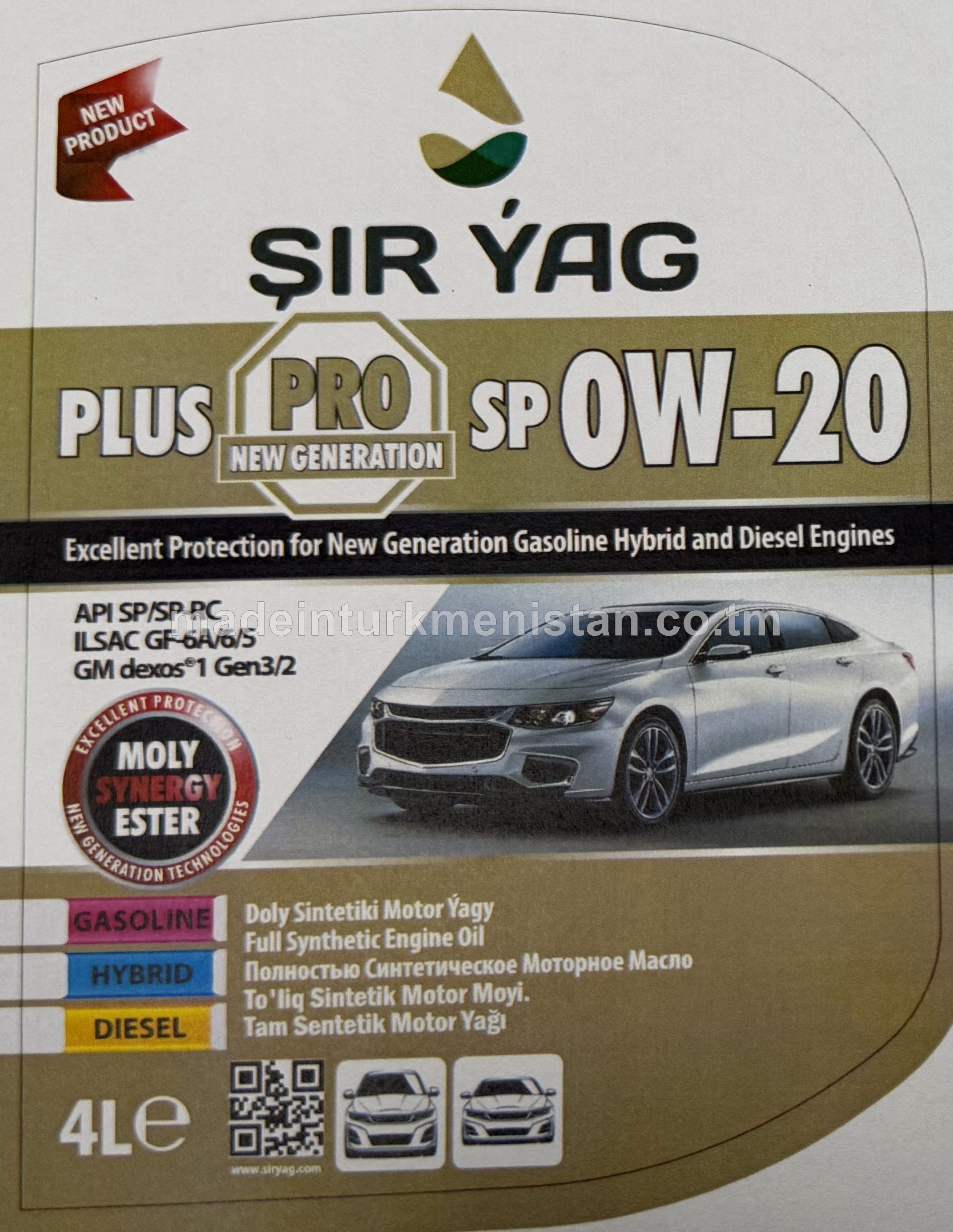 Doly Sintetiki Motor Ýagy PLUS PRO SP 0W-20