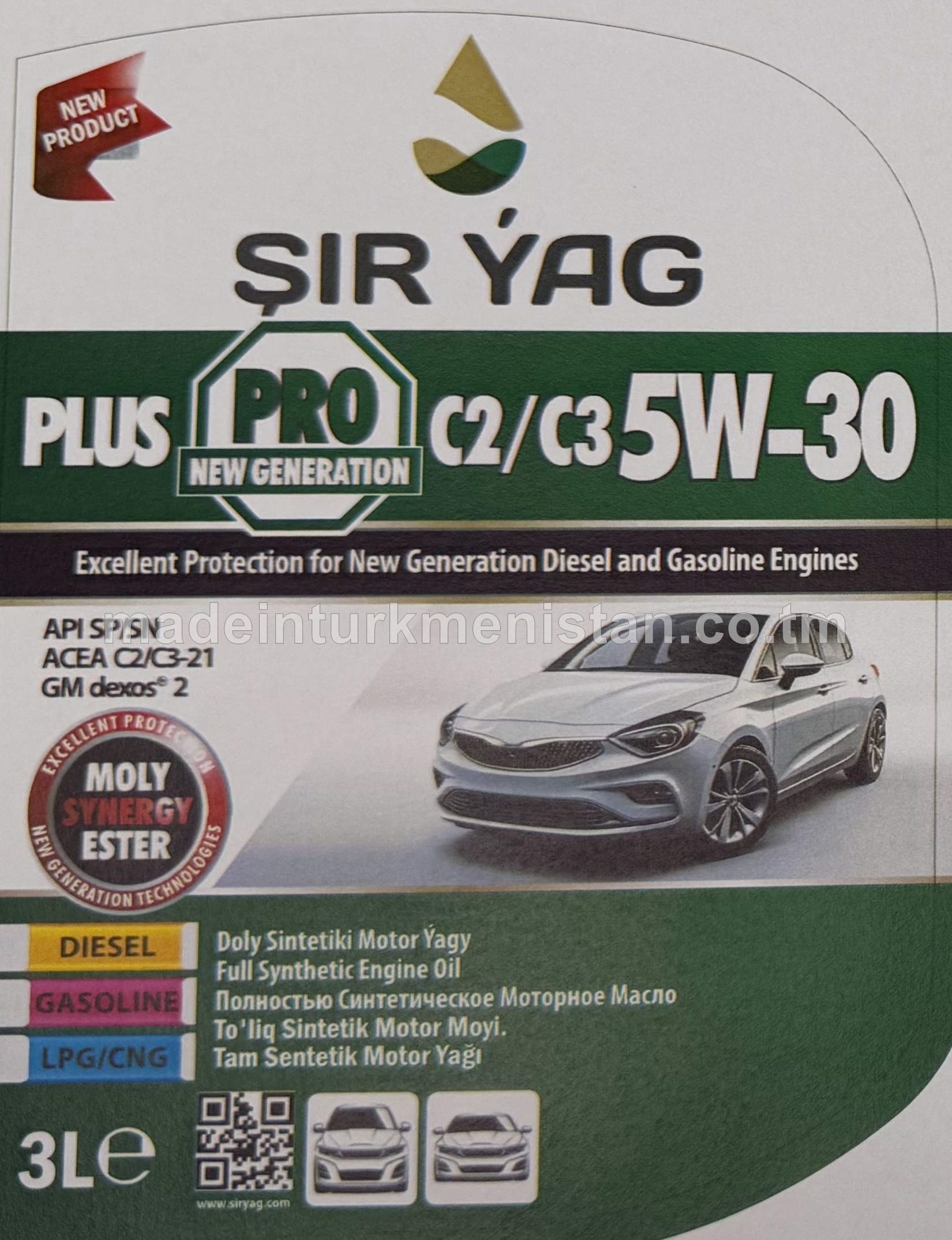 Doly sintetiki motor ýagy PLUS PRO C2/C3 5W-30