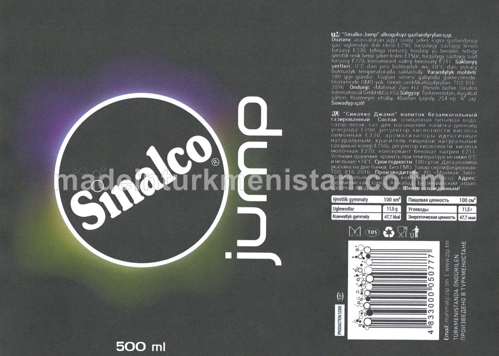 "Sinalco Jump" alkogolsyz gazlandyrylan içgi